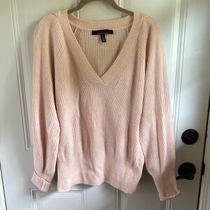 White House Black Market Blush V-Neck Sweater